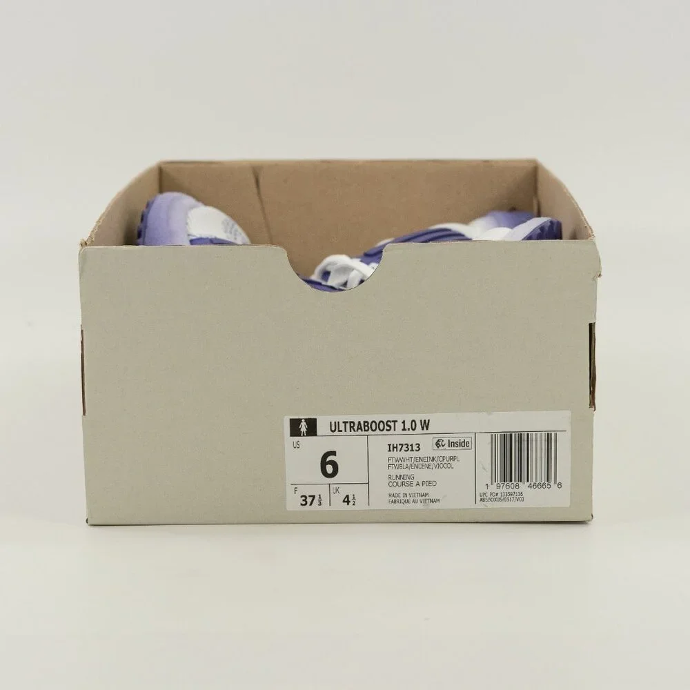Adidas Women's UltraBoost 1.0 White Collegiate Purple IH7313 Running size 6 - 10